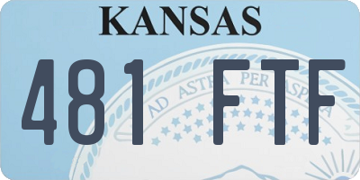 KS license plate 481FTF