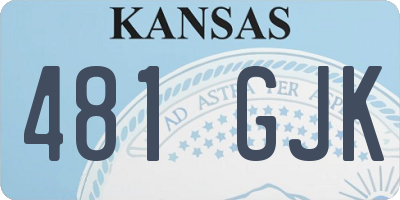 KS license plate 481GJK