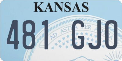 KS license plate 481GJO