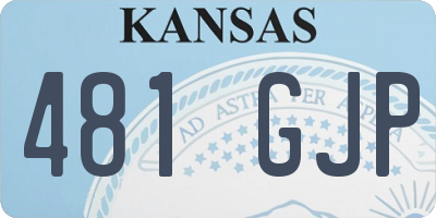 KS license plate 481GJP
