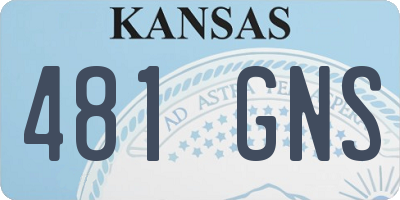 KS license plate 481GNS