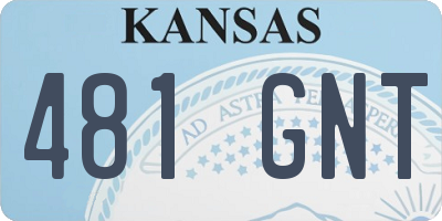 KS license plate 481GNT