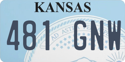 KS license plate 481GNW