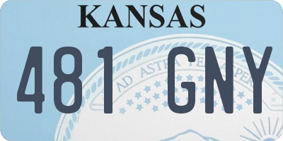KS license plate 481GNY