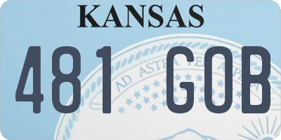 KS license plate 481GOB