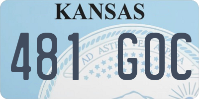 KS license plate 481GOC