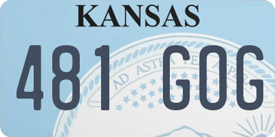 KS license plate 481GOG