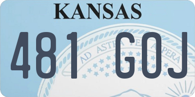 KS license plate 481GOJ