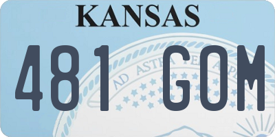 KS license plate 481GOM
