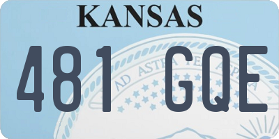 KS license plate 481GQE