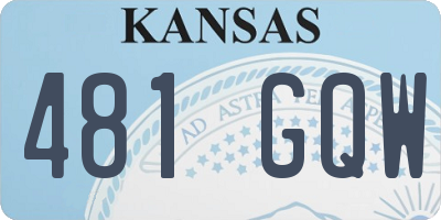 KS license plate 481GQW