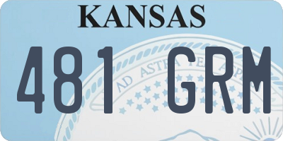 KS license plate 481GRM