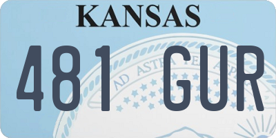KS license plate 481GUR