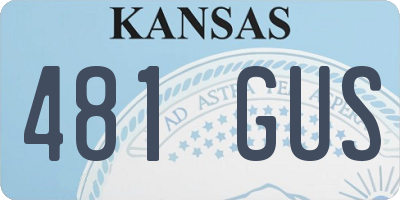 KS license plate 481GUS