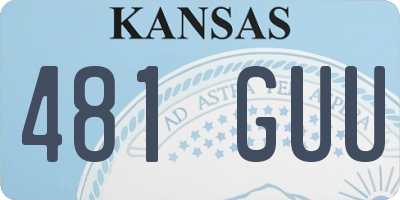 KS license plate 481GUU