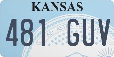 KS license plate 481GUV