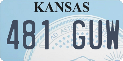 KS license plate 481GUW