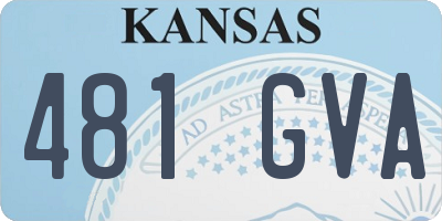 KS license plate 481GVA