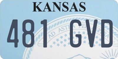 KS license plate 481GVD