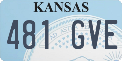 KS license plate 481GVE