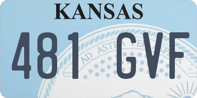 KS license plate 481GVF