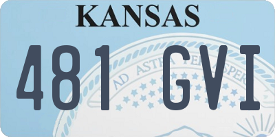 KS license plate 481GVI