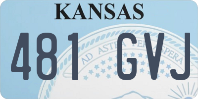 KS license plate 481GVJ