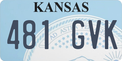 KS license plate 481GVK