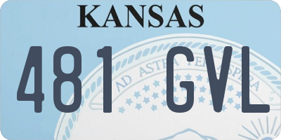KS license plate 481GVL