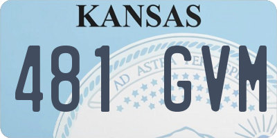 KS license plate 481GVM