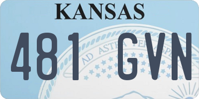 KS license plate 481GVN