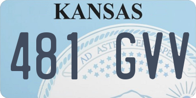 KS license plate 481GVV