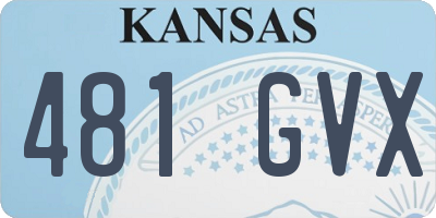 KS license plate 481GVX