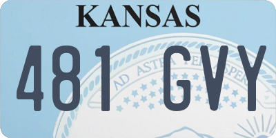 KS license plate 481GVY