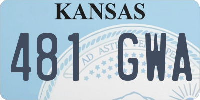 KS license plate 481GWA