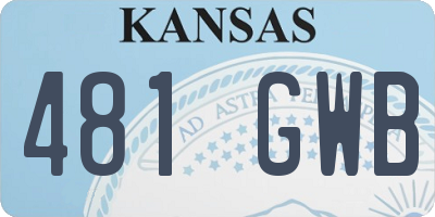KS license plate 481GWB