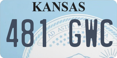 KS license plate 481GWC