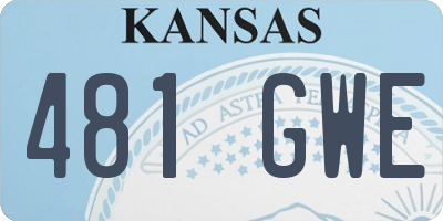 KS license plate 481GWE
