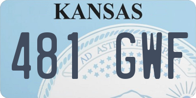 KS license plate 481GWF