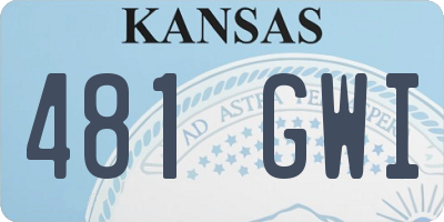 KS license plate 481GWI