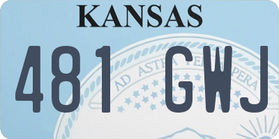 KS license plate 481GWJ