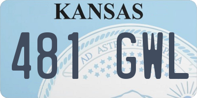 KS license plate 481GWL