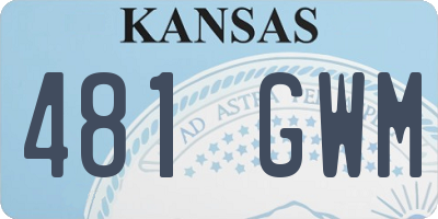KS license plate 481GWM