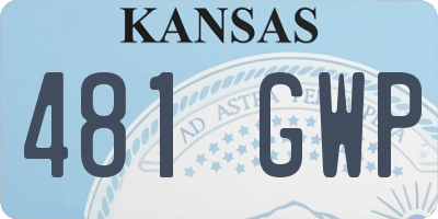 KS license plate 481GWP