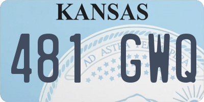 KS license plate 481GWQ
