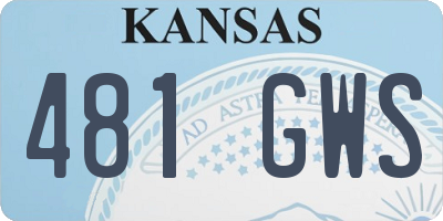 KS license plate 481GWS