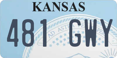 KS license plate 481GWY