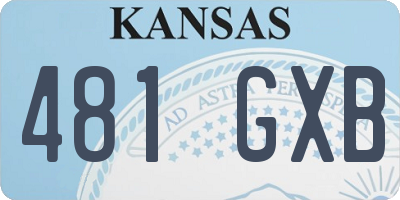 KS license plate 481GXB