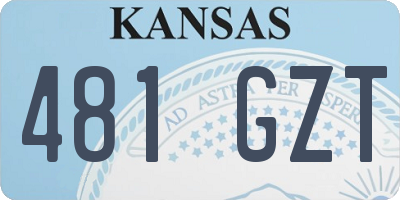 KS license plate 481GZT