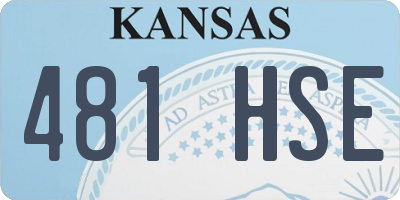KS license plate 481HSE